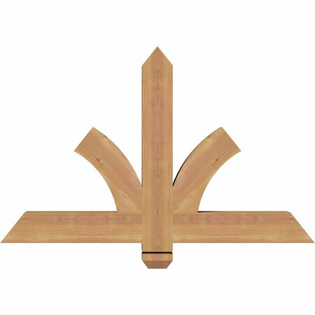 Ekena Millwork Redmond Smooth Timber Gable Bracket, Western Red Cedar, 36"W x 23"H x 3 1/2"D x 3 1/2"F, 15/12 Pitch GBW036X23X0404RED00SWR